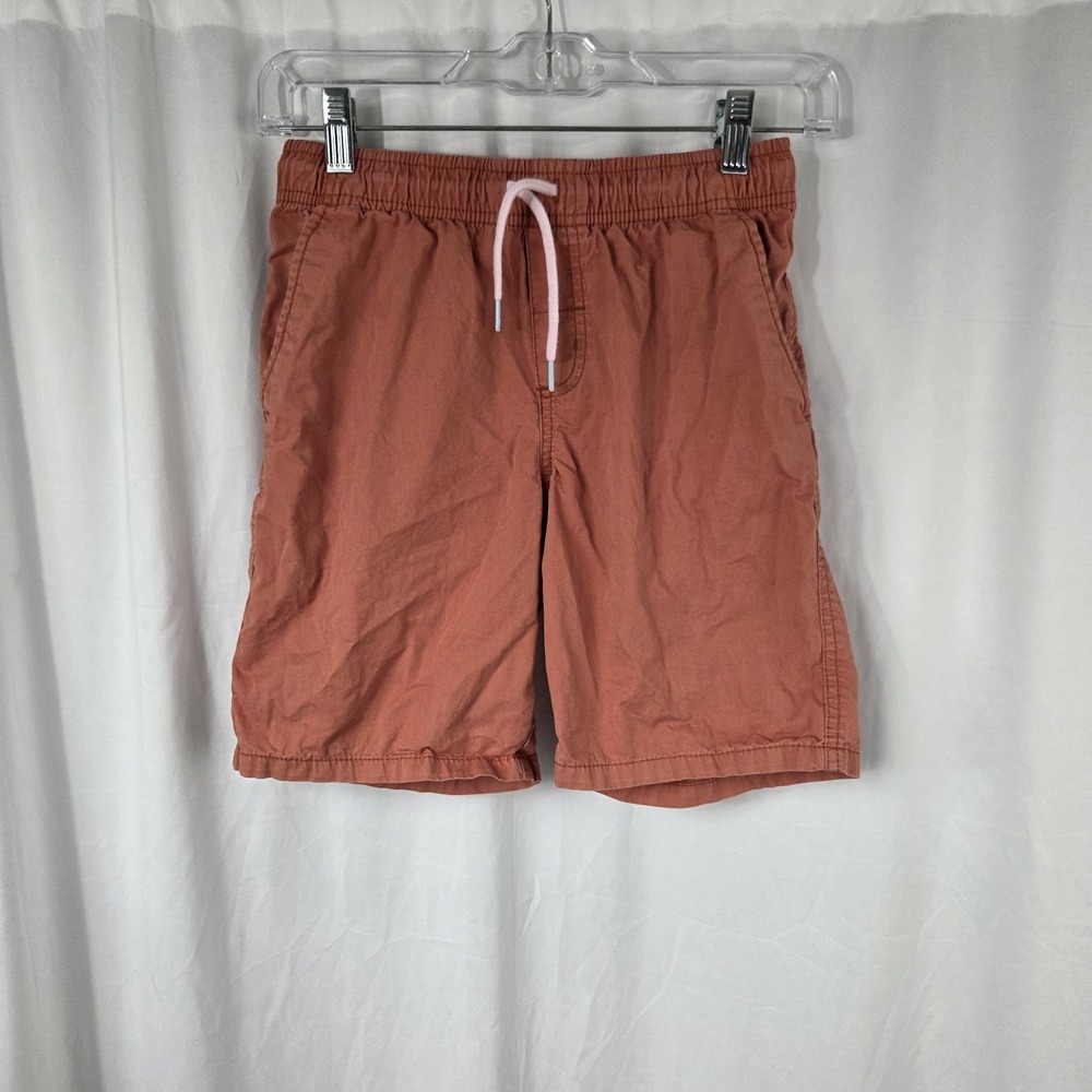 Cat & Jack Boys Size Large Drawstring Pull-on Bermuda Shorts Orange